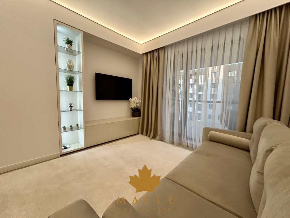 De inchiriat | 2 Camere | Cortina North Pipera | Terasa | Parcare Design Premium