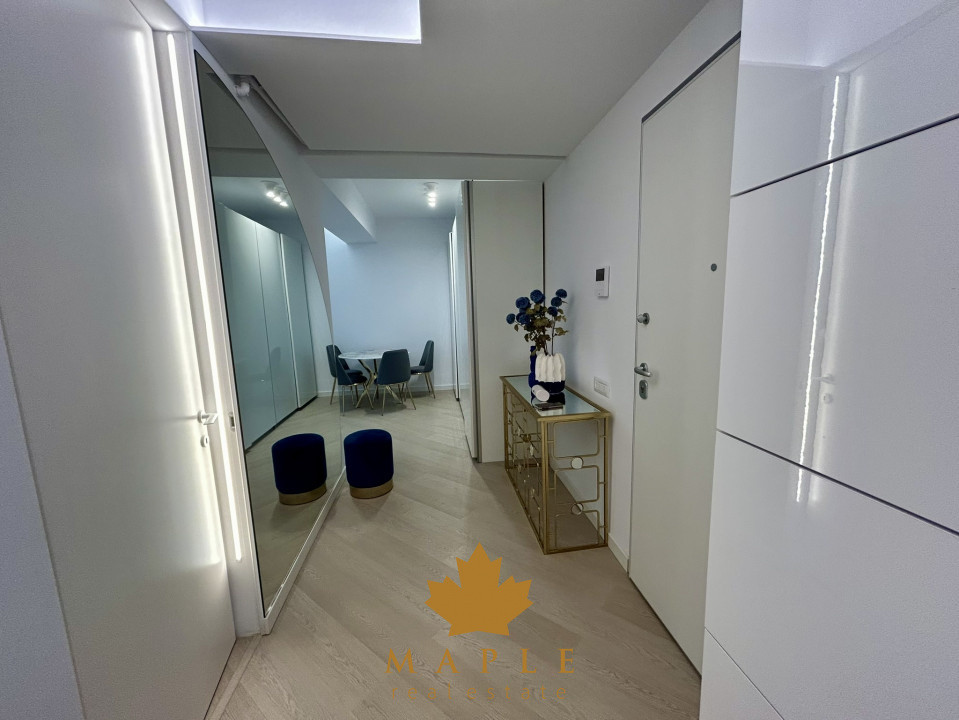 De inchiriat | 2 Camere | Cortina North Pipera | Terasa | Parcare Design Premium